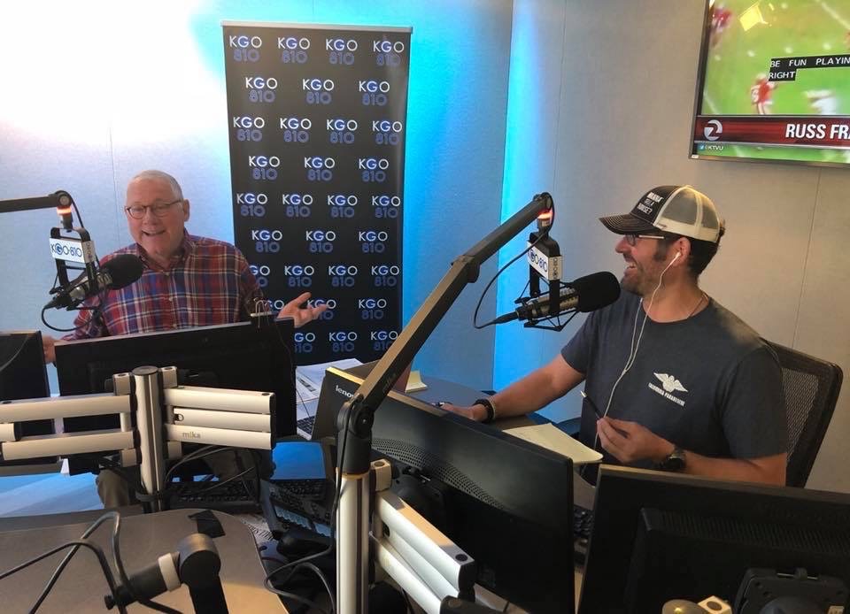 Terry and Greg McDaniel talking real estate on air at KGO 810 radio